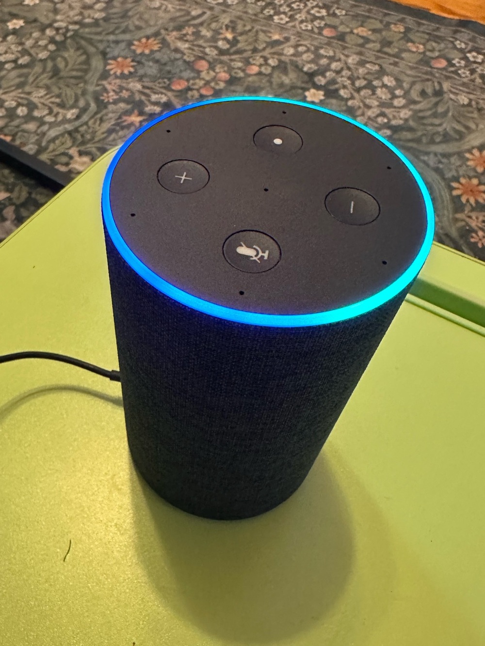 Amazon Echo 2nd Gen Smart Speaker Charcoal Fabric Alexa with Power Cord